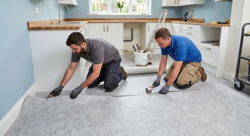 Sheet Linoleum Installation in Romeoville, IL