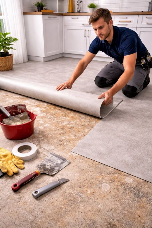 Linoleum Floor Installation in Oswego, IL